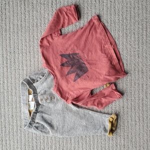 Zara baby set of pants and longsleeve shirt, size 12-18m